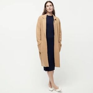 Women's J. Crew Sz. S Ella Open Front Long Sweater Blazer Cardigan Khaki